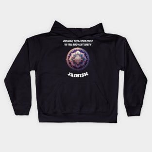 Jainism, Ahimsa Non Violence is the Highest Duty Kids Hoodie